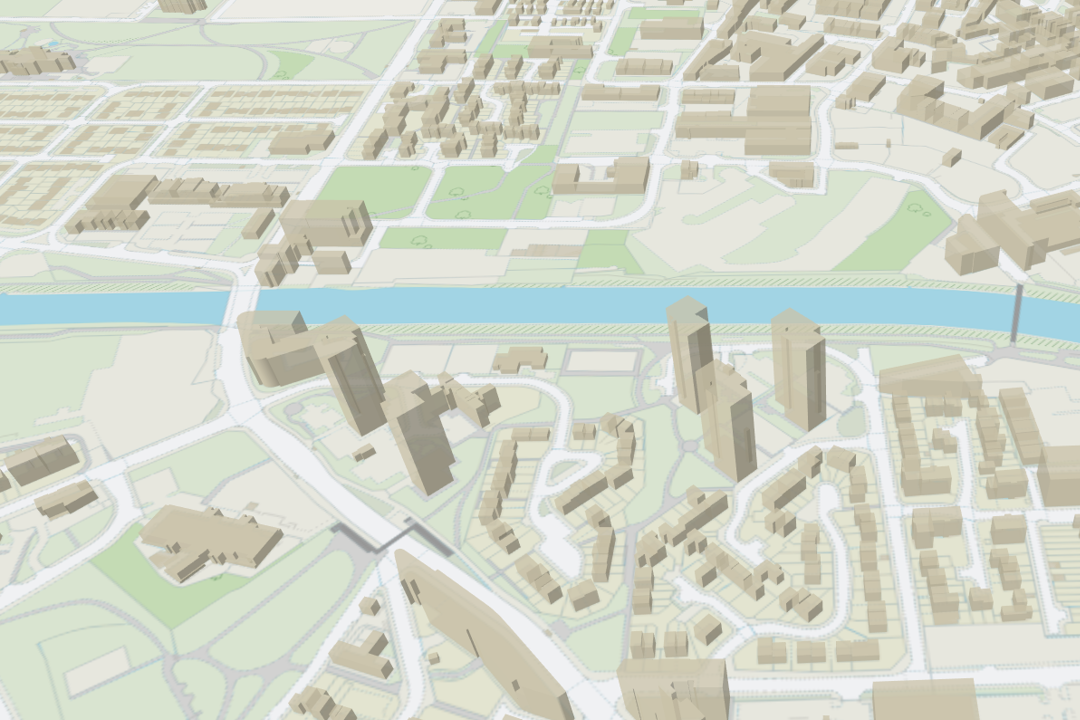 Building Height Attribute showing height values for buildings, tanks, industrial chimneys and glasshouses within OS MasterMap Topographic Area features
