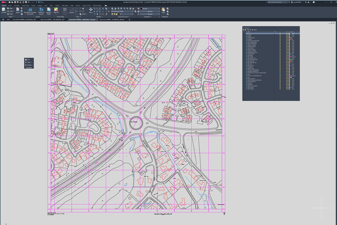 DWG Lines Basic - simplified layer structure