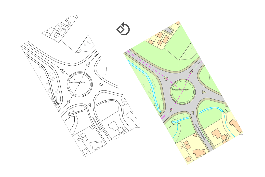 GeoTIFF georeferenced raster output with rotation